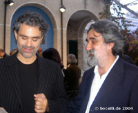 Andrea Bocelli, Giuseppe Vessicchio; Forte, 27. 10. 2004, photo: bocelli.de