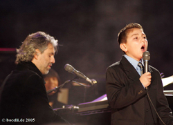 Lake Las Vegas, Dec 10, 2005, Nico singing "Ave verum corpus" accompanied by Andrea, thanks to Nico's grandma Marj!