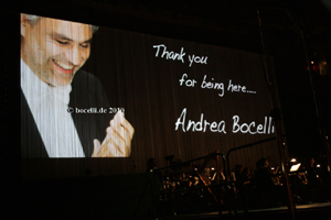 Stockholm, Globen Arena, 11. April 2010, copyright www.bocelli.de