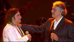 mit Renato Zero in Rom, Oktober 2010, Canale 5 It. TV